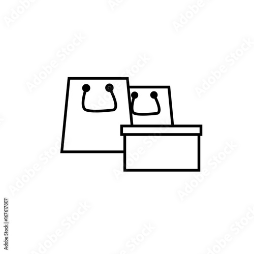 shopping bags and box vector icon photo