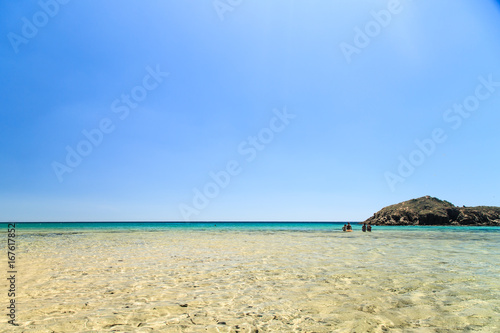 The beach of Chia su Giudeu  Sardinia