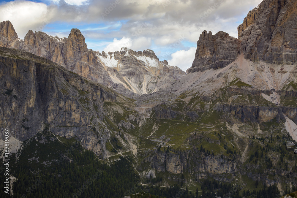 mountain landscape around the Cinque Torri mountain landscape around the Cinque Torri