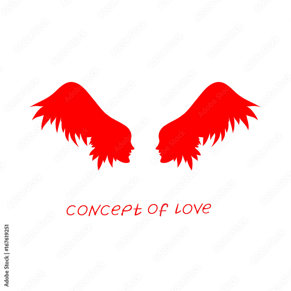 Icon of love. Vector illustration, metaphor of passion. Template for Valentine's day. Icon of love. Vector illustration, metaphor of passion. Template for Valentine's day.