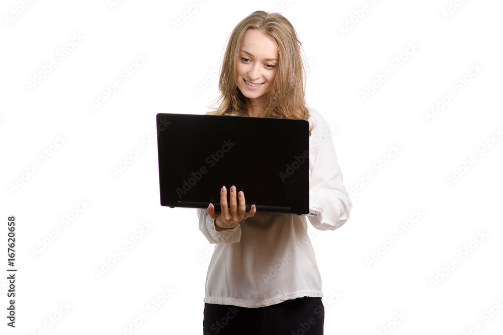 Beautiful girl with laptop Beautiful girl with laptop