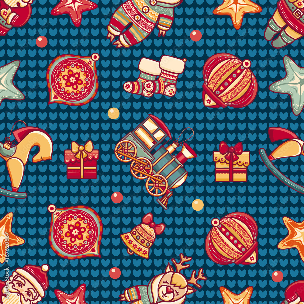 Seamless pattern. Christmas style. Seamless pattern. Christmas style.