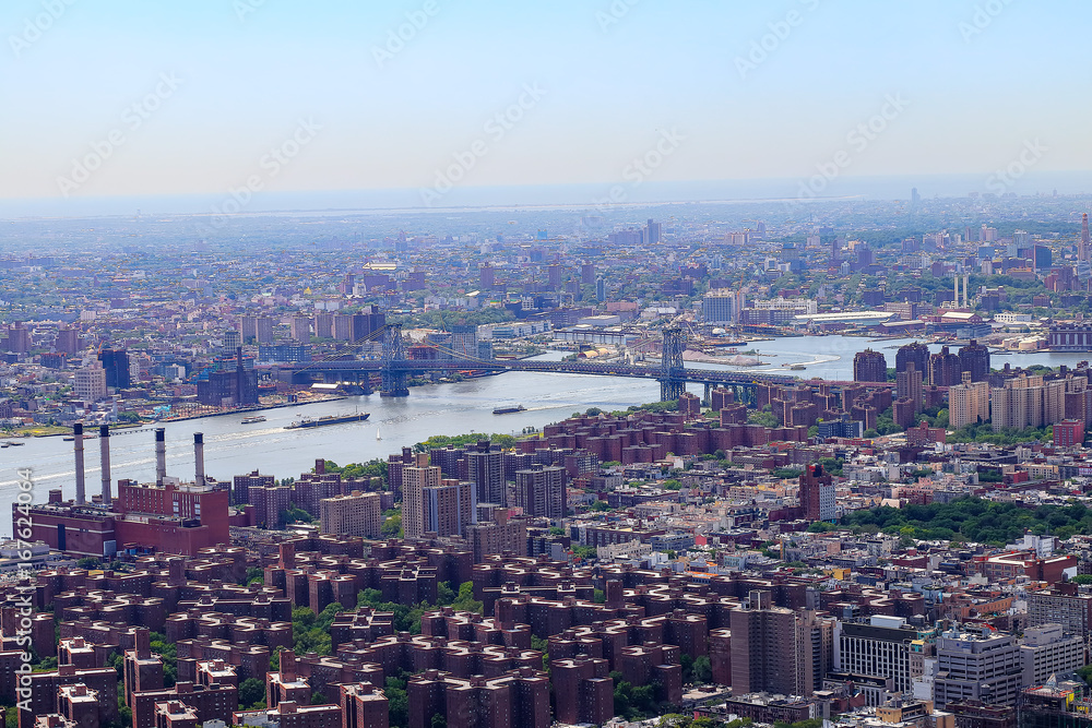 Aerial view of South East Manhattan