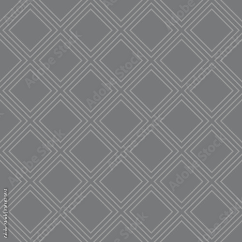 Seamless gray simple diagonal square outline endless pattern vector