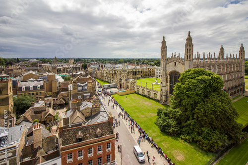 Panoramic view of Cambridge city centre photo