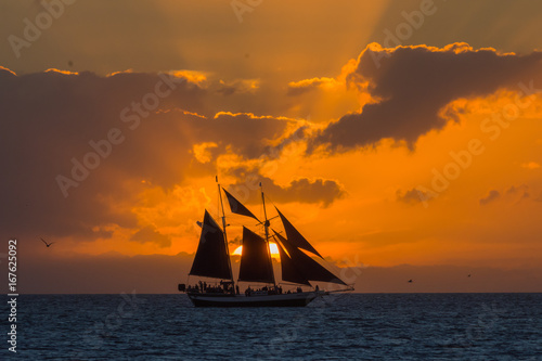 Sunset Key West Sail Boat Mallory Square