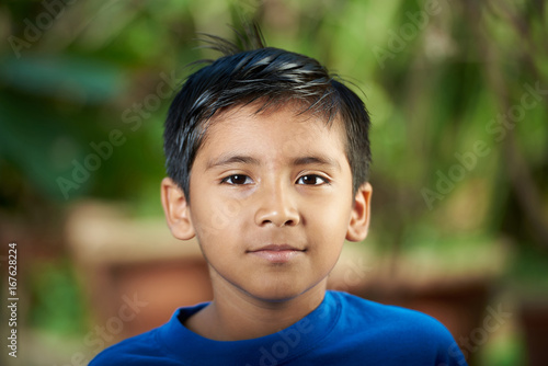 Attractive hispanic boy portrait
