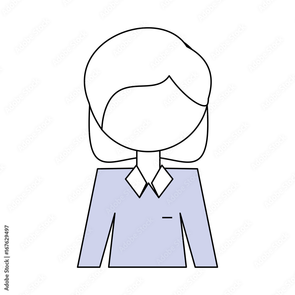 Woman profile cartoon