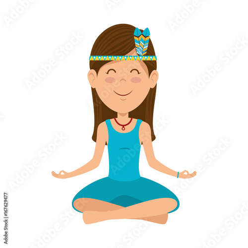Hippie woman cartoon