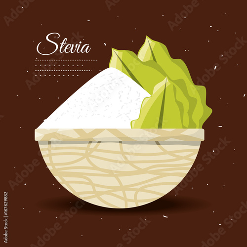 stevia natural sweetener inside bowl