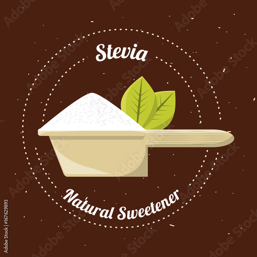 stevia natural sweetener inside spoon