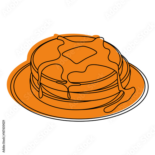 plate with pancakes icon