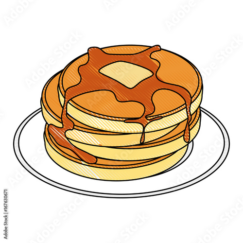plate with pancakes icon