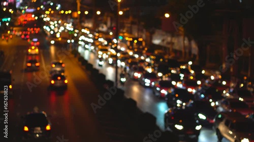 Wallpaper Mural Abstract blurred traffic jam at Rama IV road on twilight, traffic jam on rush hour  Torontodigital.ca