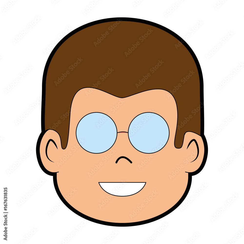 Man profile cartoon Man profile cartoon