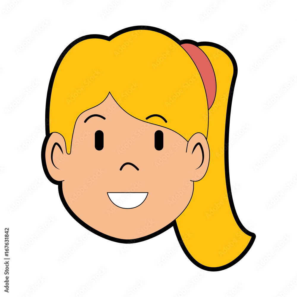 Woman profile cartoon Woman profile cartoon