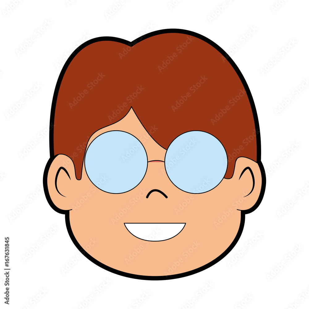 Man profile cartoon Man profile cartoon