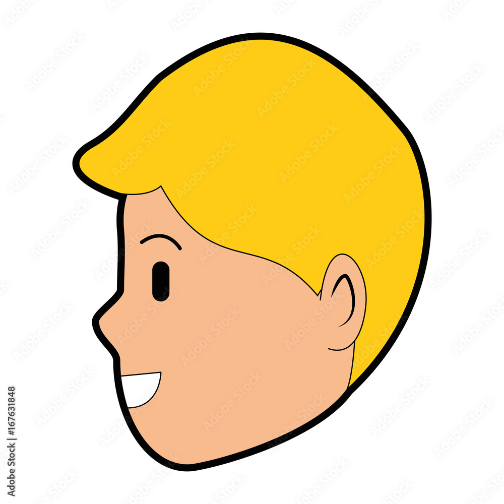 Man profile cartoon Man profile cartoon