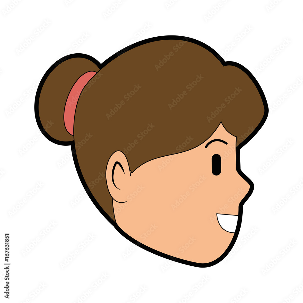 Woman profile cartoon Woman profile cartoon