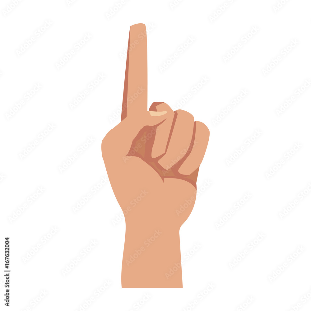 hand first one finger pointing up style vector illustration hand first one finger pointing up style vector illustration