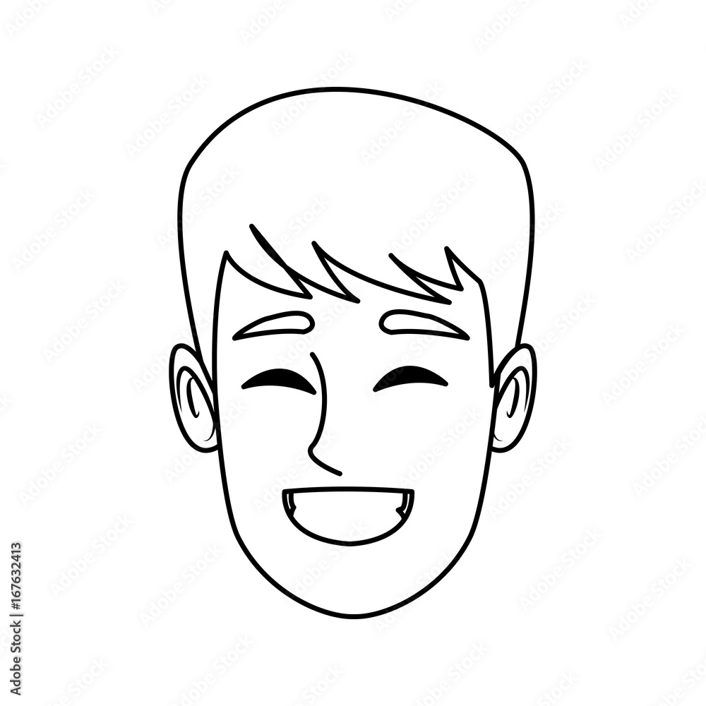 character man face happy smile cartoon vector illustration character man face happy smile cartoon vector illustration