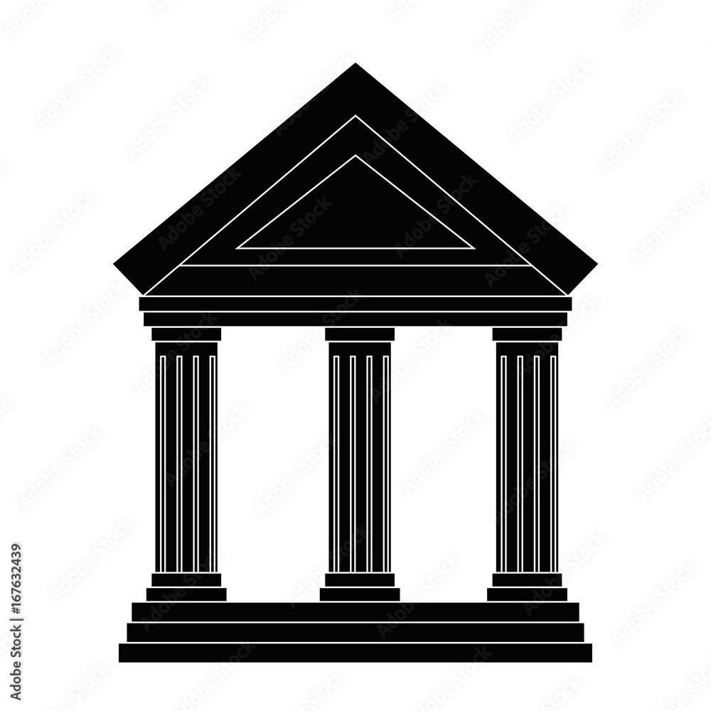 Obraz premium Bank building symbol