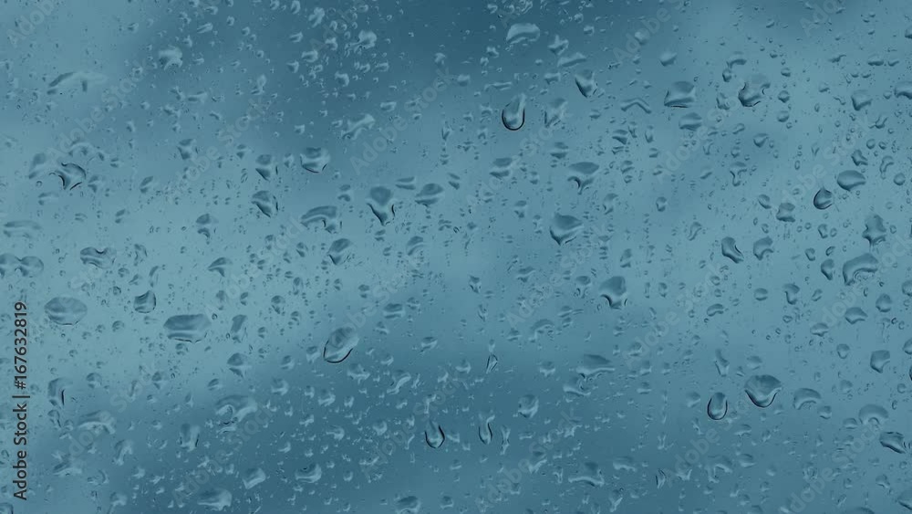 Rain On Glass With Passing Clouds Timelapse Rain On Glass With Passing Clouds Timelapse