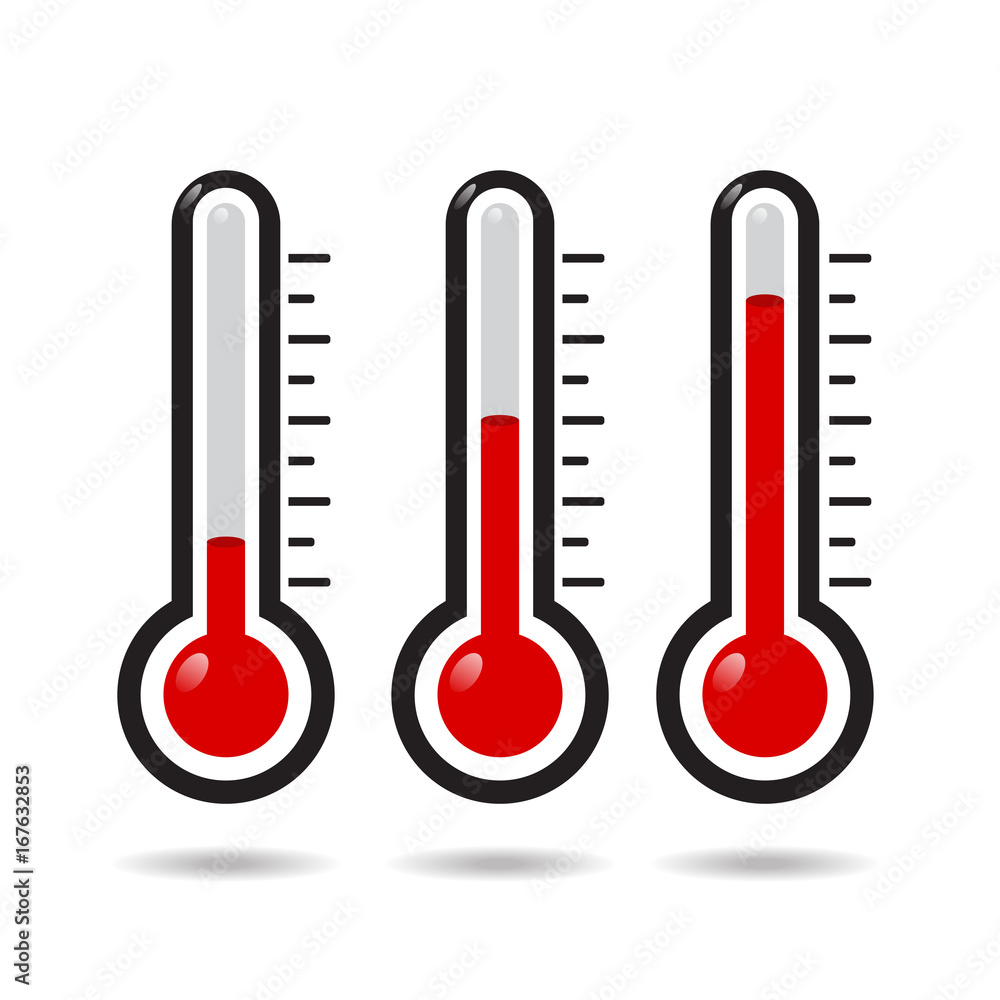 Thermometer icon set Thermometer icon set