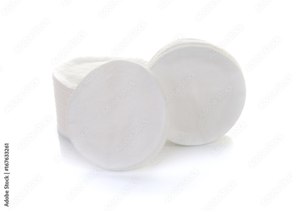 cotton cosmetic pad isolated on white cotton cosmetic pad isolated on white