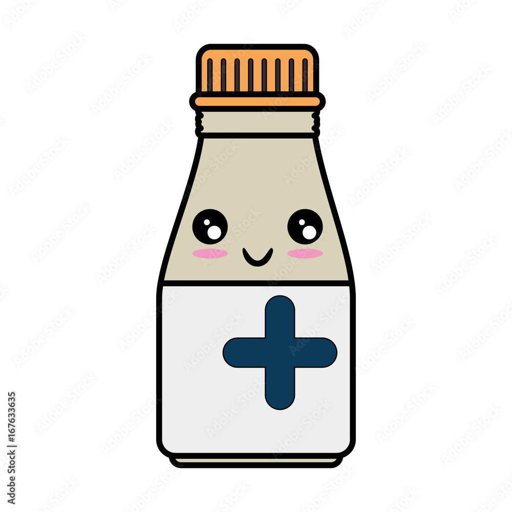 Medicine drugs bottle kawaii cartoon Medicine drugs bottle kawaii cartoon