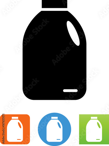 Recyclable Plastic Milk Bottle Icon - Illustration