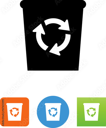 Recycling Basket Icon - Illustration