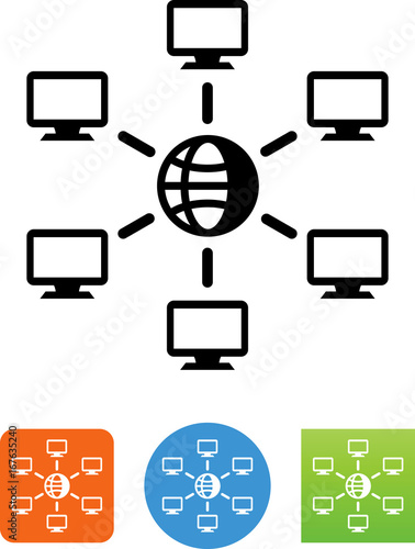 Remote Managed Services Icon - Illustration