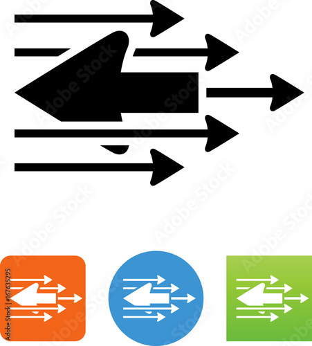 Resist Arrow Icon - Illustration
