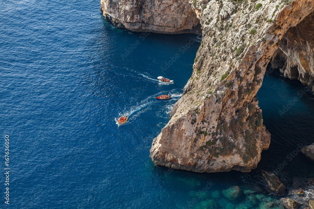 Boat trip around the Blue grotto in Malta Photos | Adobe Stock