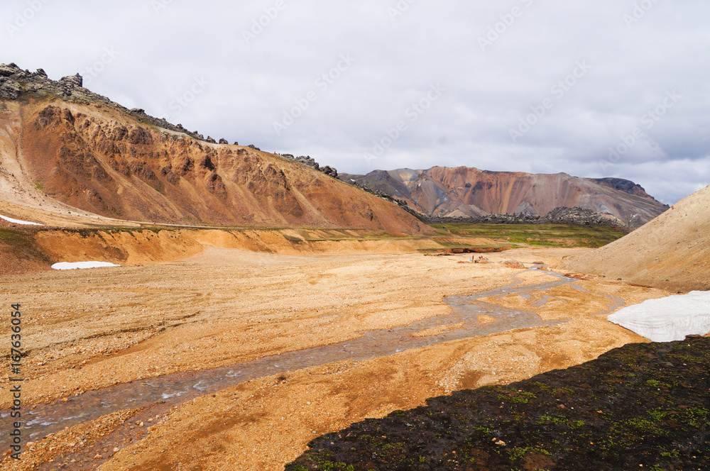Valley of national park Landmannalaugar,Iceland.