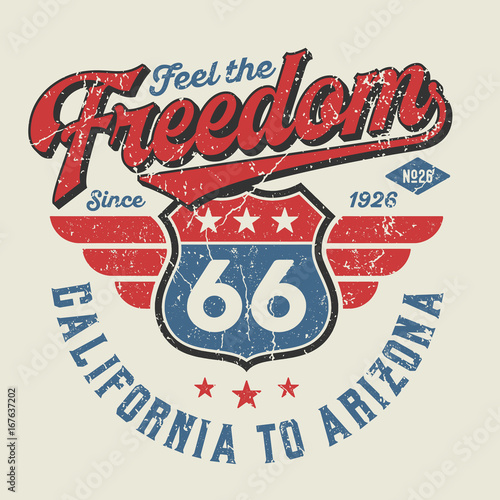 Feel The Freedom - Tee Design For Print