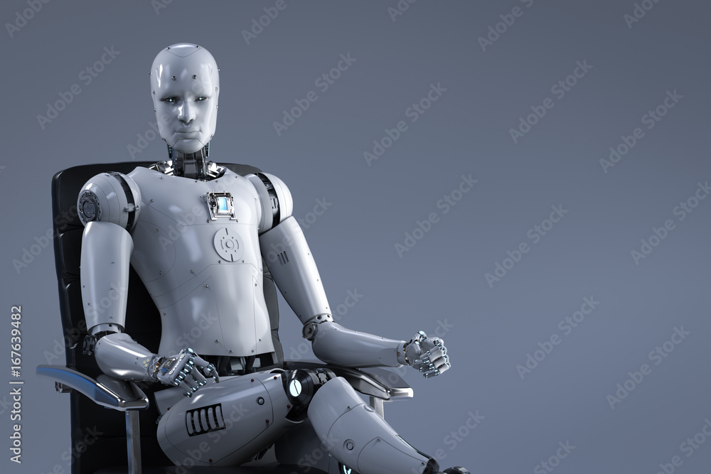 robot sit on office chair robot sit on office chair