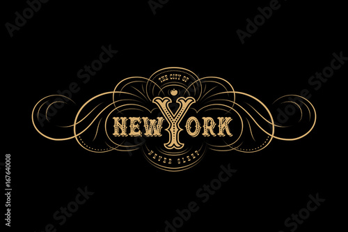 Flourish vintage label