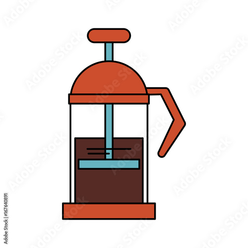 press coffee icon image vector illustration design 