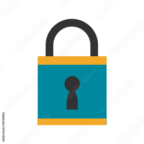 safety lock icon image vector illustration design 