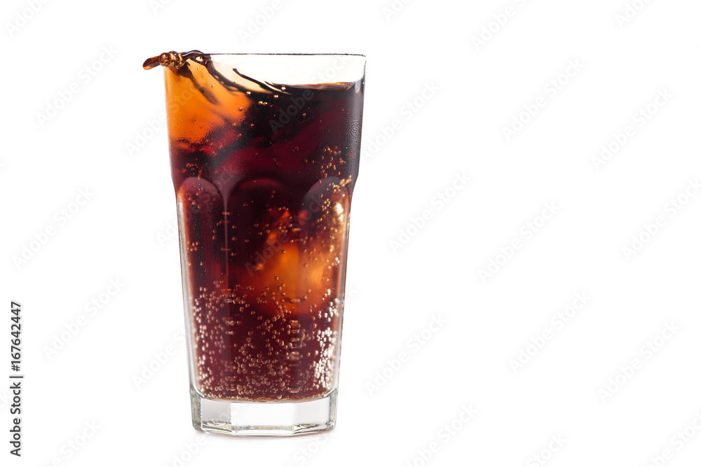 Cola glass with bubble Cola glass with bubble