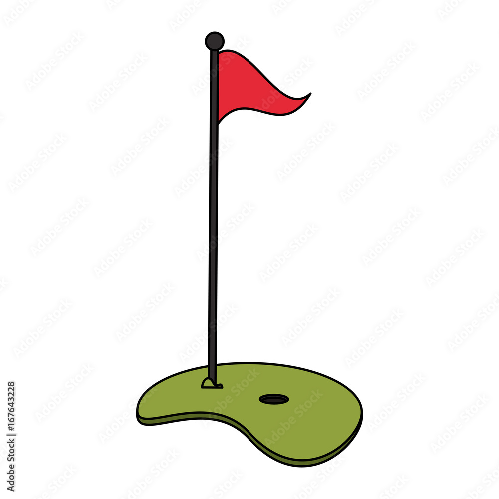 hole with flag golf icon image vector illustration design hole with flag golf icon image vector illustration design