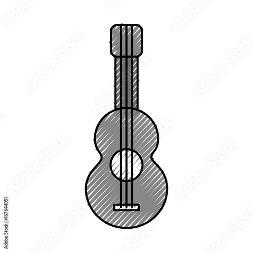 acoustic guitar isolated icon vector illustration design