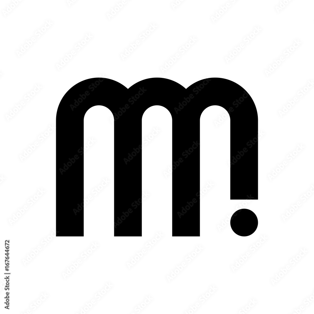 letter M and I logo vector. - obrazy, fototapety, plakaty 