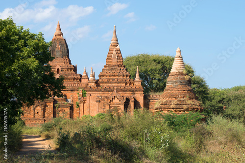 A sunny day at the ancient Buddhist temple of Tha Kya Pone. Bagan, Burma