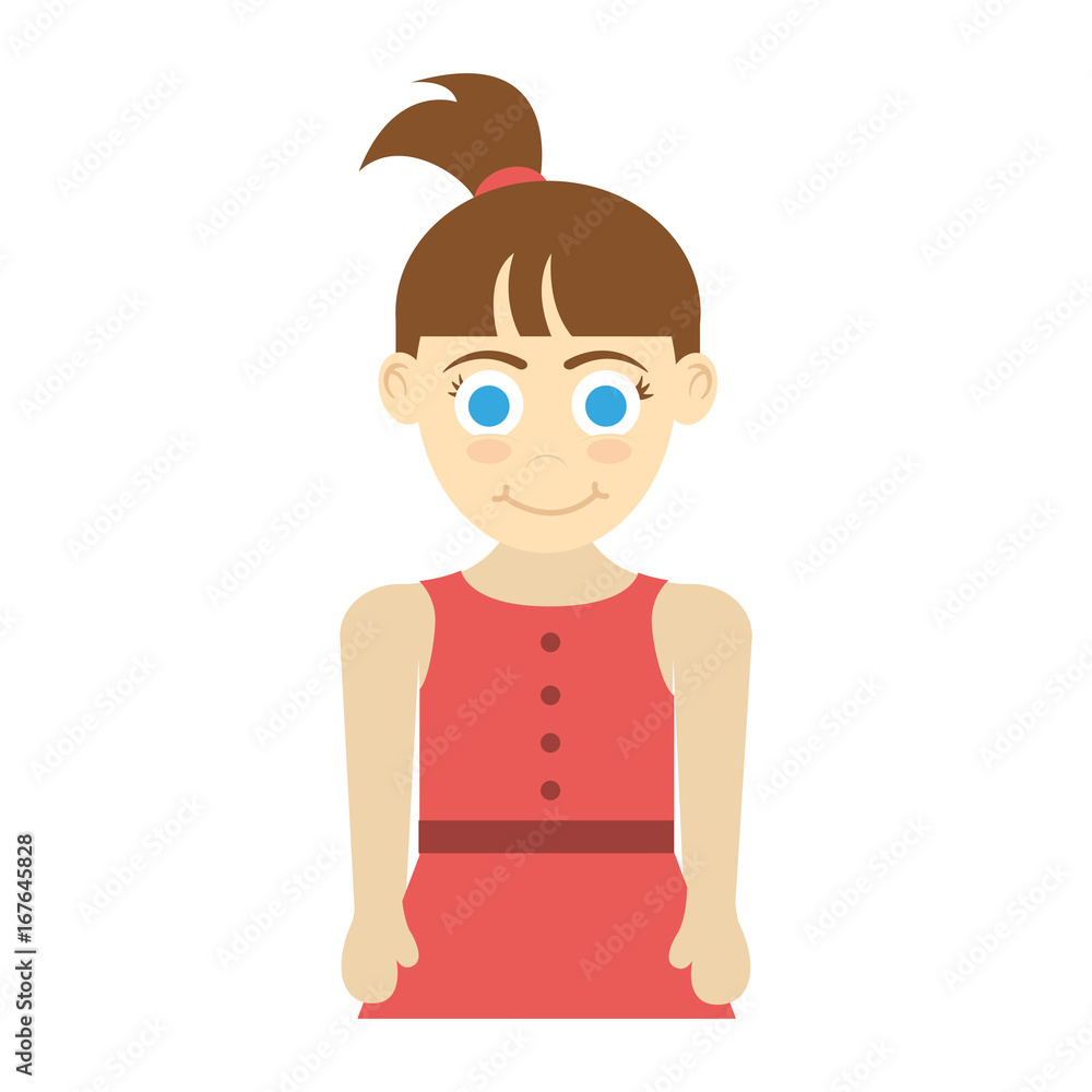 girl with blue eyes and high ponytail happy child icon image vector illustration design girl with blue eyes and high ponytail happy child icon image vector illustration design