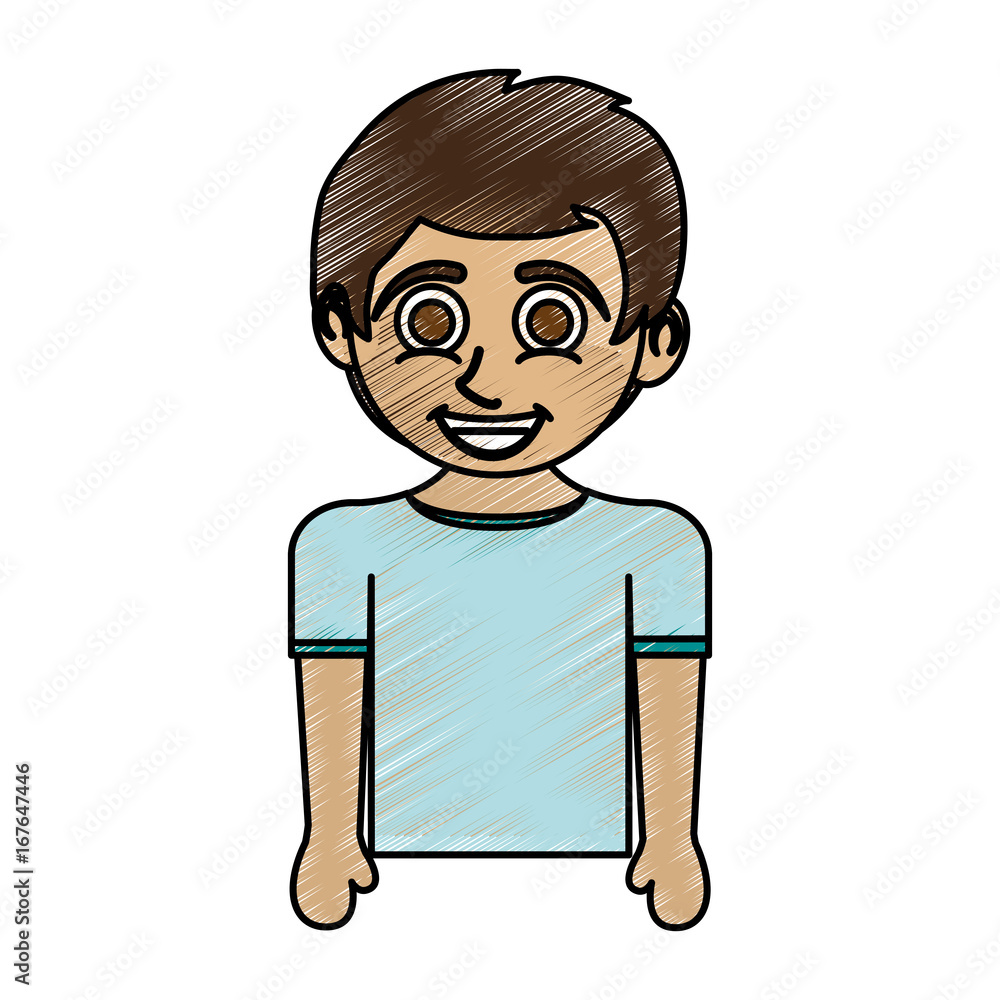 tan skin boy happy child icon image vector illustration design sketch style tan skin boy happy child icon image vector illustration design sketch style