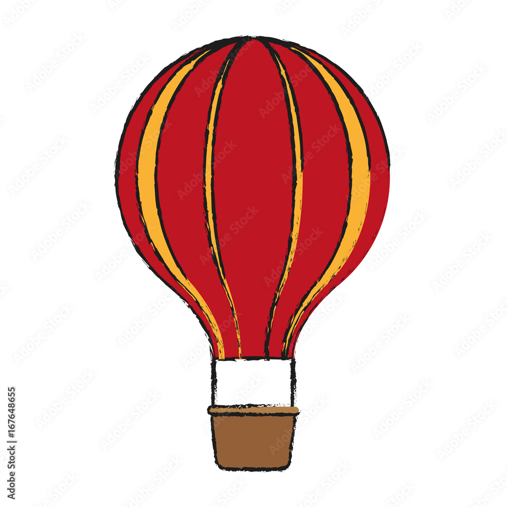 Fototapeta premium hot air balloon icon image vector illustration design 