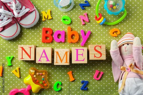 Composition with text BABY ...